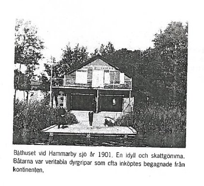 Båthuset vid Hammarby sjö 1901